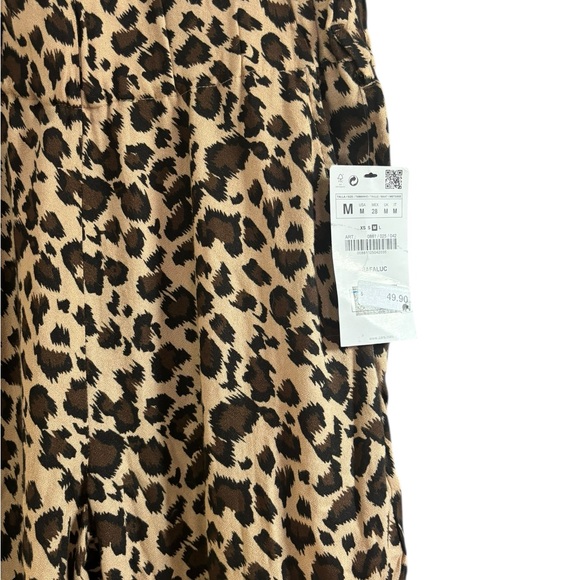 NWT Zara Leopard Print Pants M - Picture 8 of 9